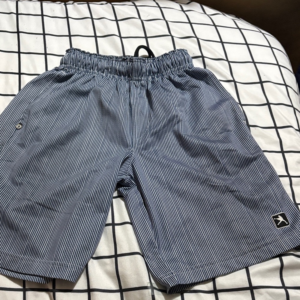 Kids Striped Navy and White Shorts